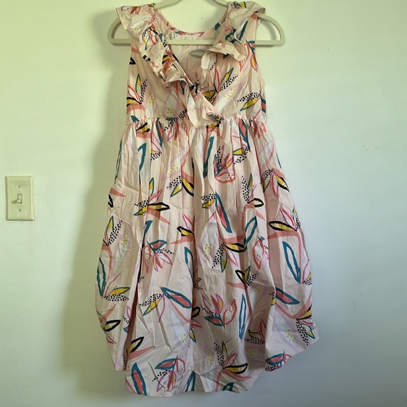 Tea Collection Girl’s Hi-Lo Ruffle Neck Dress - Picture 3 of 6